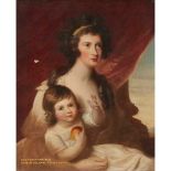 MANNER OF GEORGE HENRY HARLOW PORTRAIT OF MOTHER AND CHILD