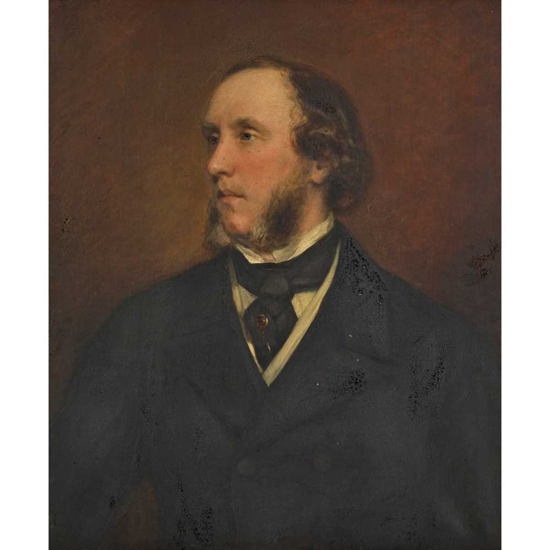JAMES RANNIE SWINTON (BRITISH 1816-1888) HALF LENGTH PORTRAIT OF ARCHIBALD CAMPBELL SWINTON