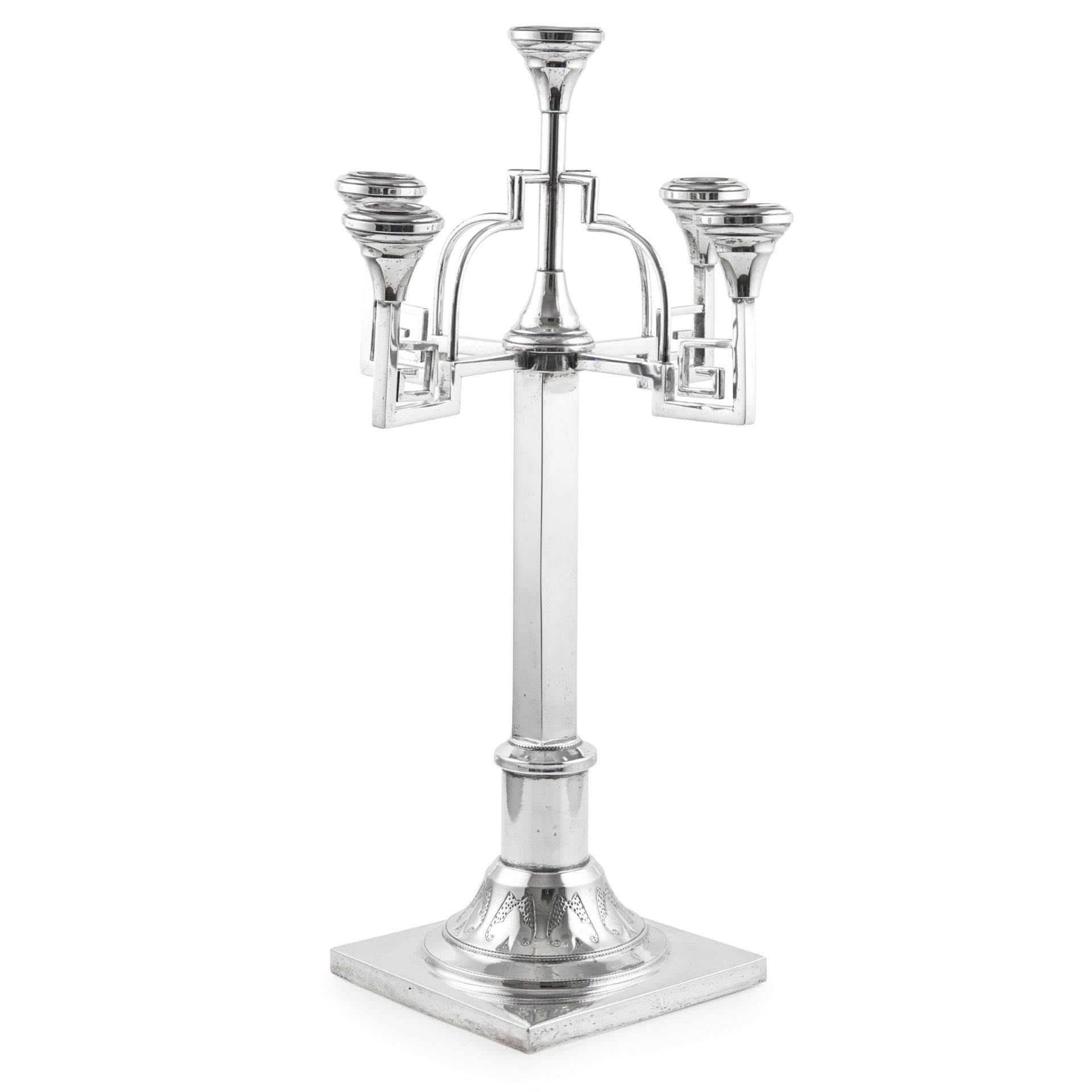 A central European 20th-Century Secessionist style five-light candelabra - Image 2 of 3