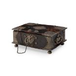 Y A 19th-Century silver-mounted tortoiseshell box
