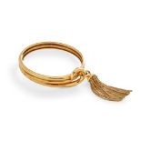 A French 18ct gold bangle
