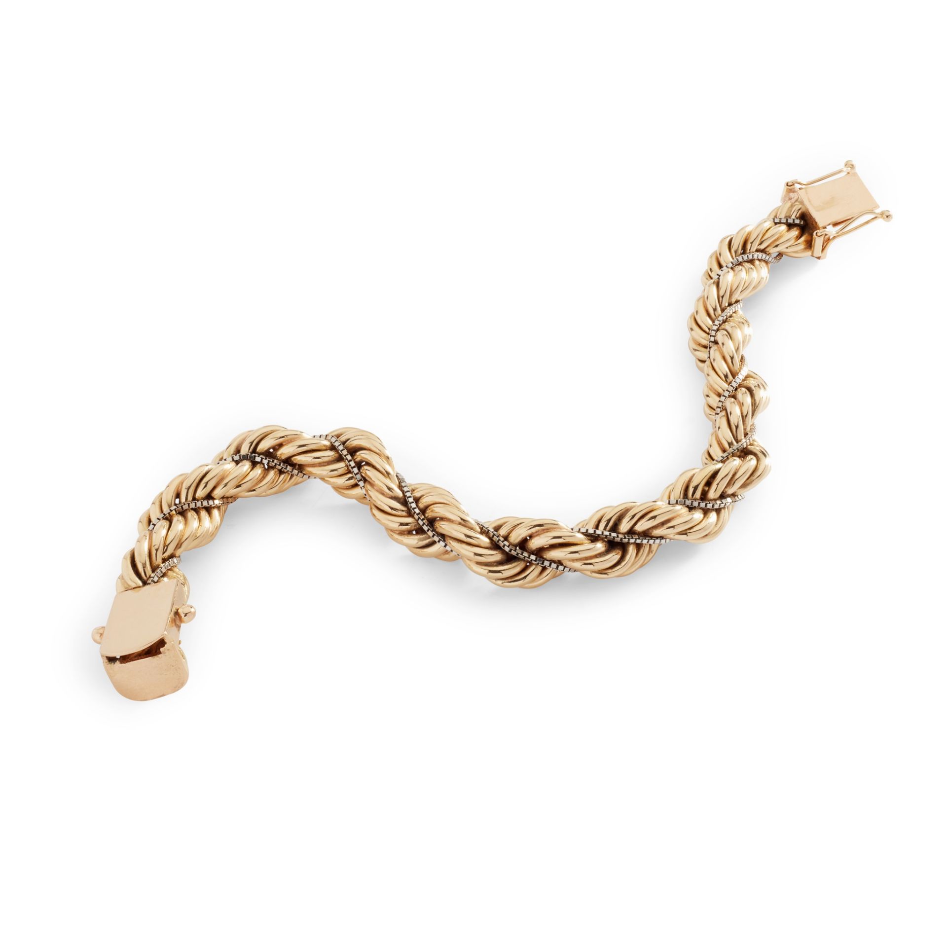 A large rope-twist bracelet