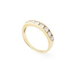 A diamond half-eternity ring