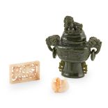 GROUP OF THREE JADE CARVINGS