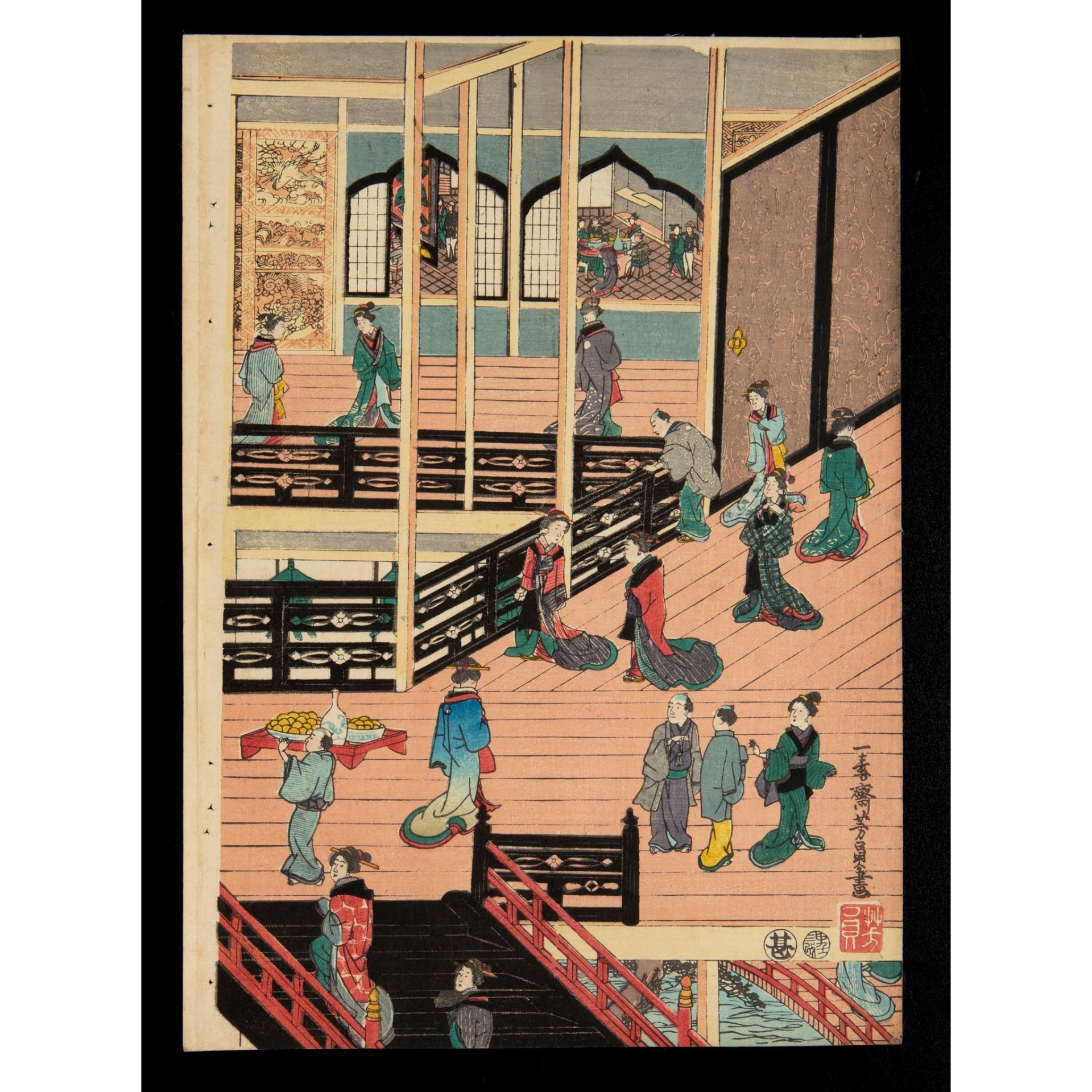 COLLECTION OF TWELVE PRINTS BY VARIOUS ARTISTS EDO TO MEIJI PERIOD - Image 3 of 12