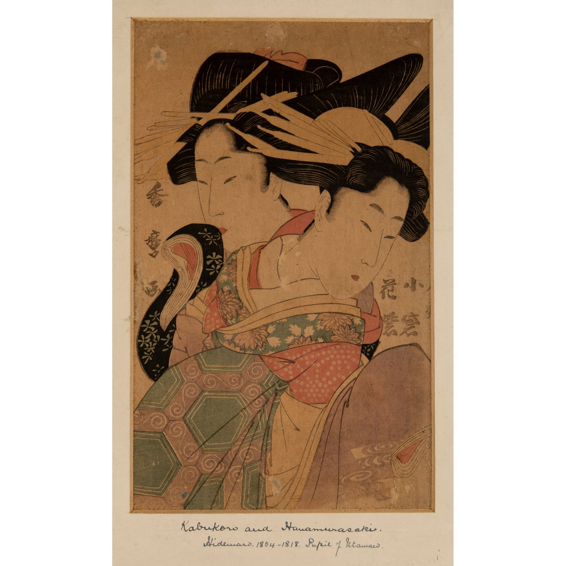 KITAGAWA HIDEMARO (active 1801-1818) AND KITAGAWA TSUKIMARO (active 1794–1836) EDO PERIOD