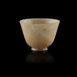 PALE CELADON JADE CUP QING DYNASTY, 18TH-19TH CENTURY