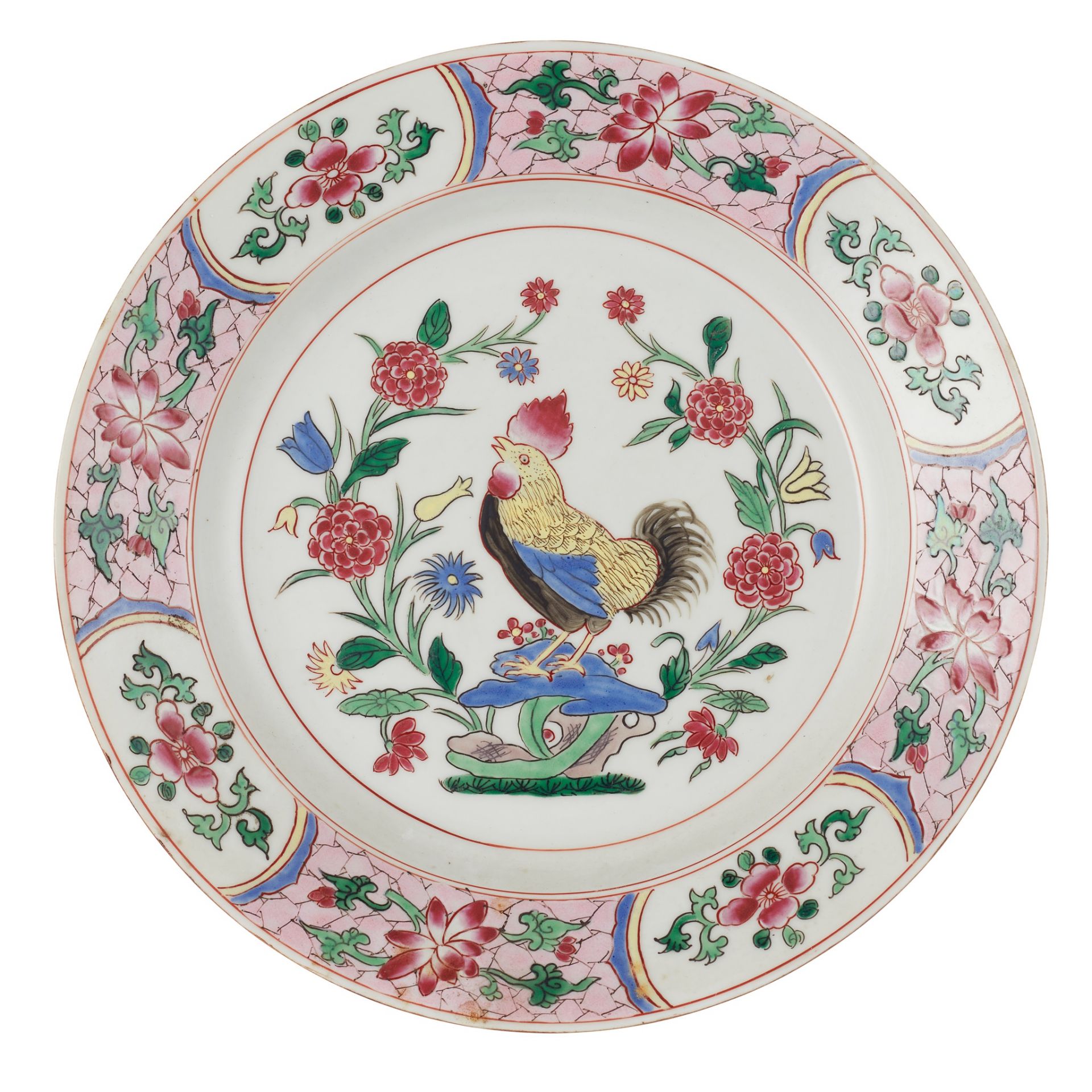 GROUP OF SIX FAMILLE ROSE PLATES QING DYNASTY, 18TH CENTURY - Image 2 of 3