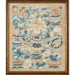 COLLECTION OF SEVEN SILK EMBROIDERED PANELS LATE QING TO REPUBLIC PERIOD, 19TH-20TH CENTURY