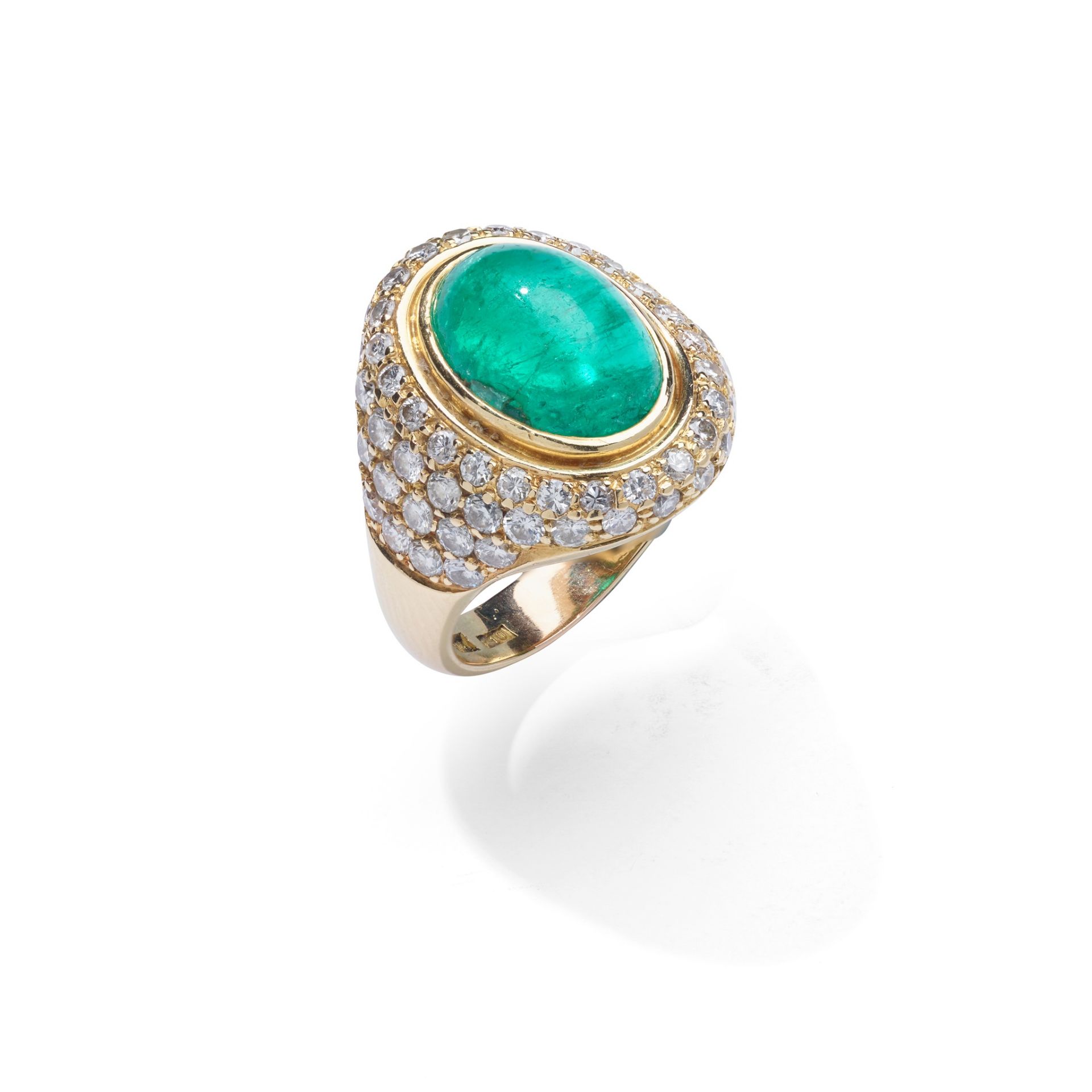 An emerald and diamond ring, by W.A Bolin, 1984 - Image 2 of 2