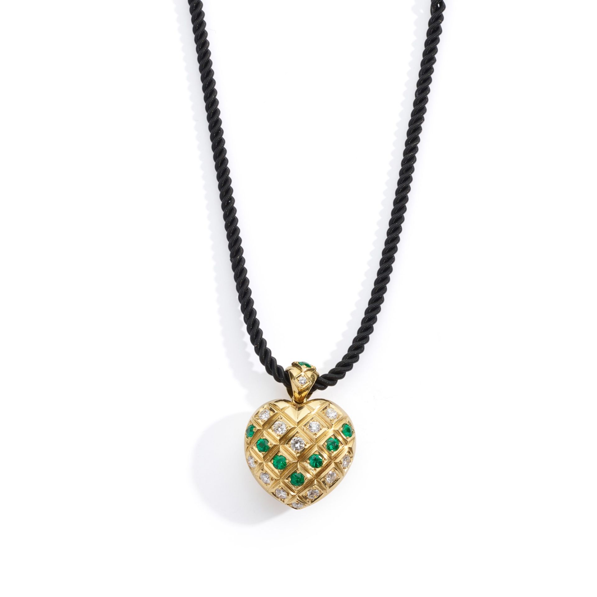 An emerald and diamond pendant necklace - Image 2 of 2