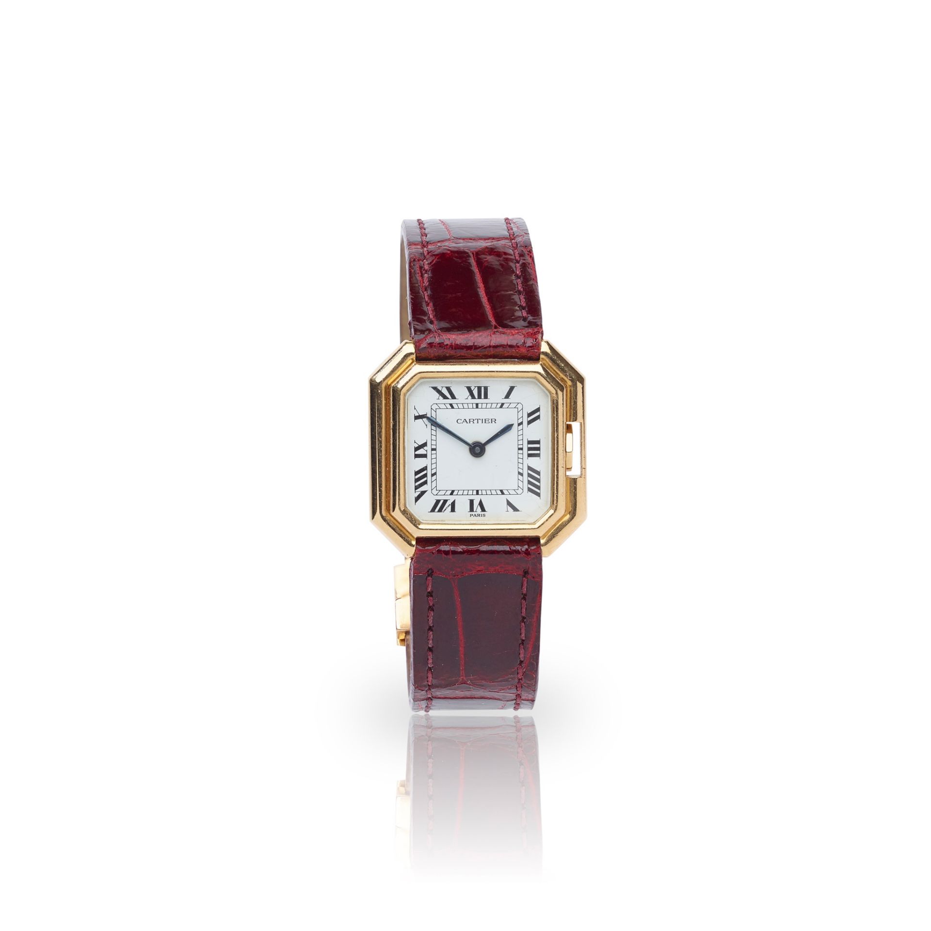 Y Cartier: an octagonal-cased wrist watch