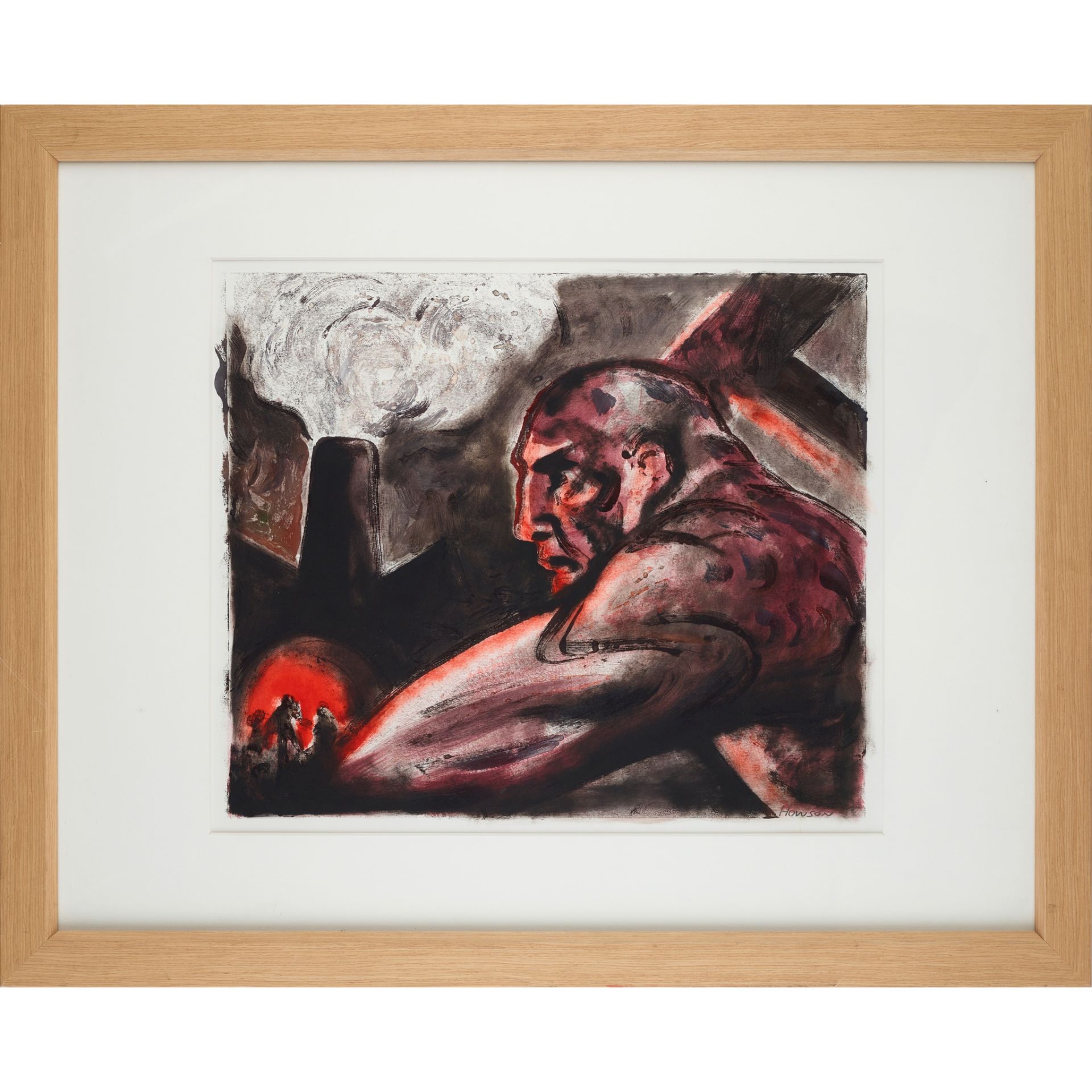 § PETER HOWSON O.B.E. (SCOTTISH 1958-) STEAM AND POWER - Image 2 of 3