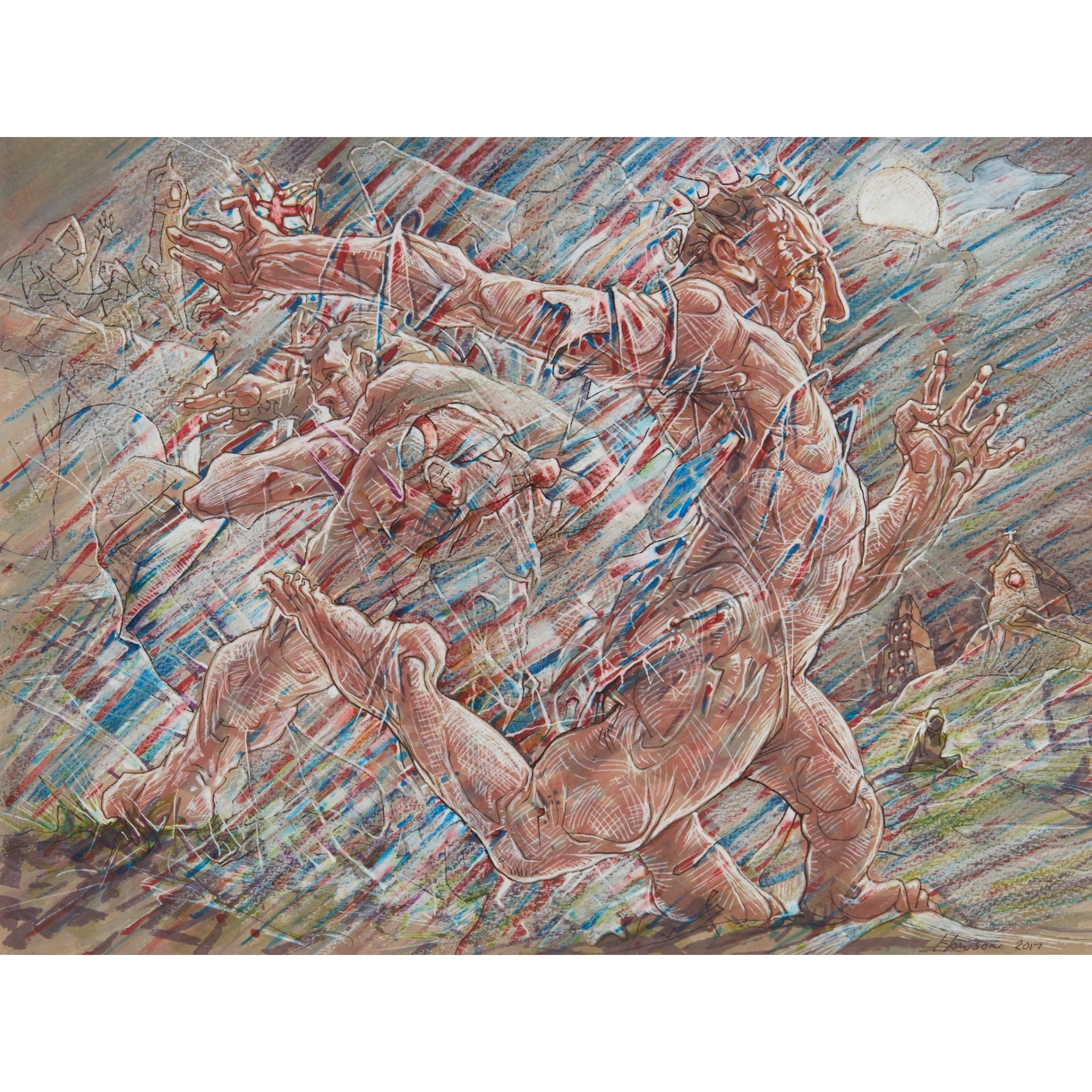 § PETER HOWSON O.B.E. (SCOTTISH 1958-) WAR IN EUROPE, 2017