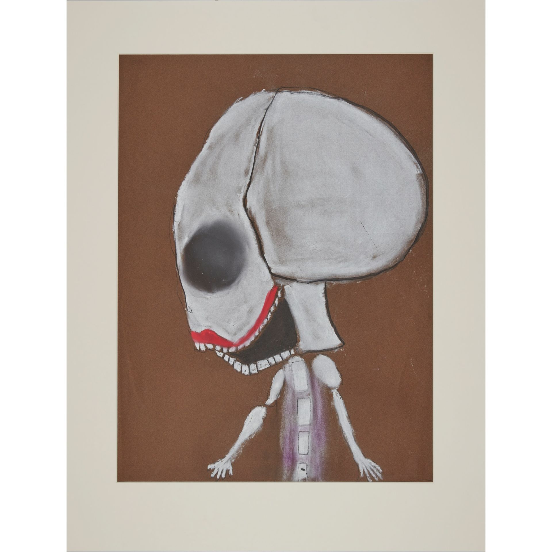 § PATRICIA DOUTHWAITE (SCOTTISH 1939-2002) SKULL HEAD FIGURE - Image 2 of 2