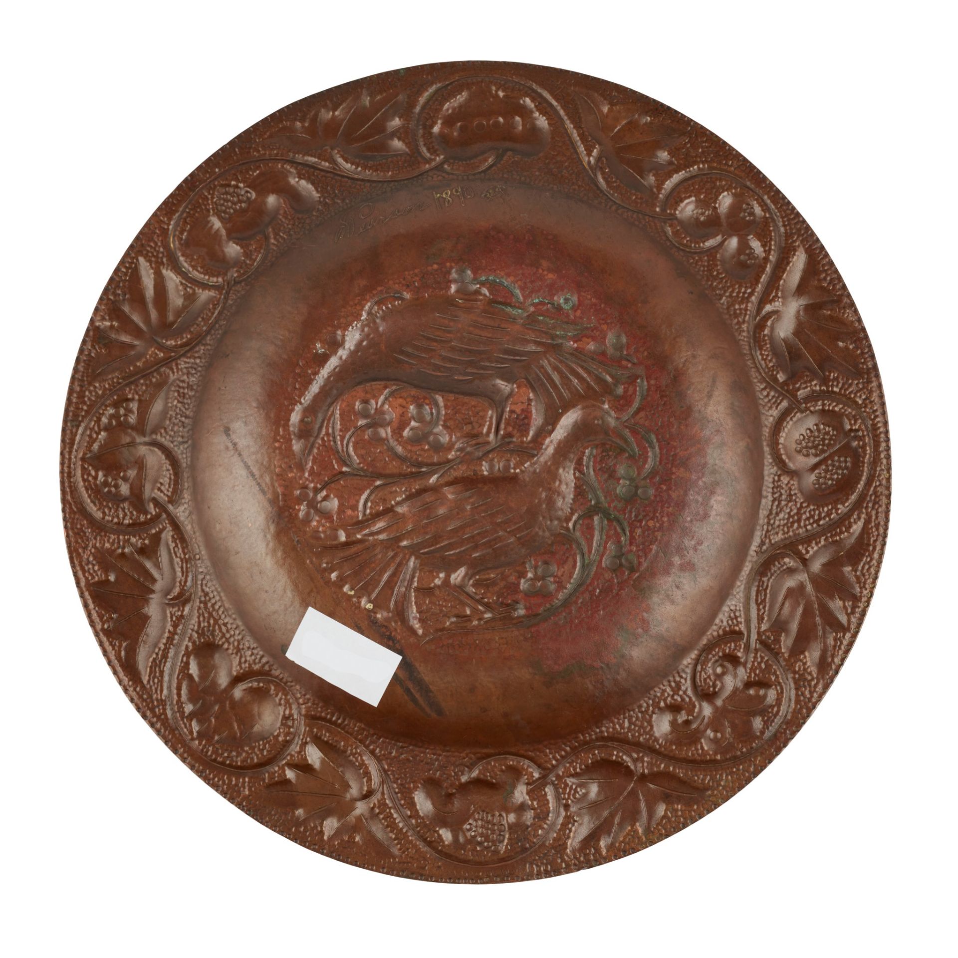 JOHN PEARSON (1859-1930) ARTS & CRAFTS DISH, DATED 1890 - Image 2 of 2