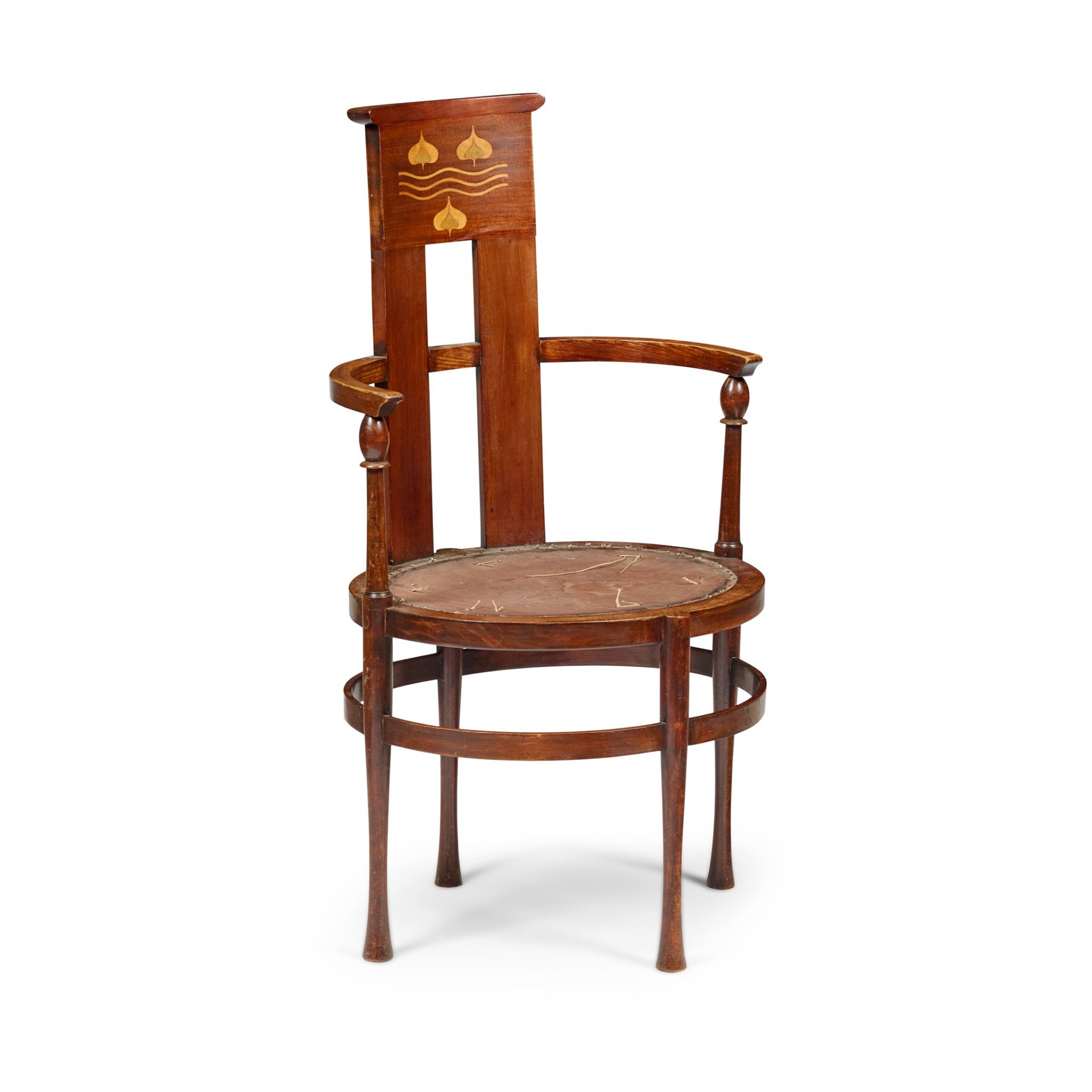 J.S. HENRY, LONDON (ATTRIBUTED MAKERS) ARMCHAIR, CIRCA 1900