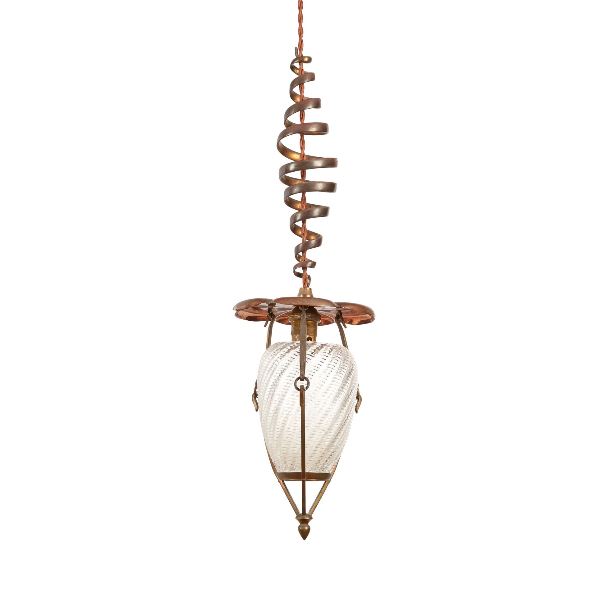 W. A. S. BENSON (1854-1924) ARTS & CRAFTS HANGING LIGHT, CIRCA 1900