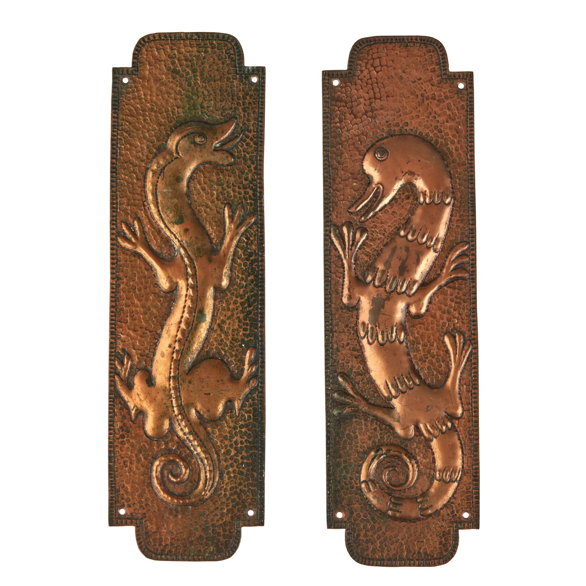 JOHN PEARSON (1859-1930) TWO ARTS & CRAFTS FINGERPLATES, CIRCA 1900