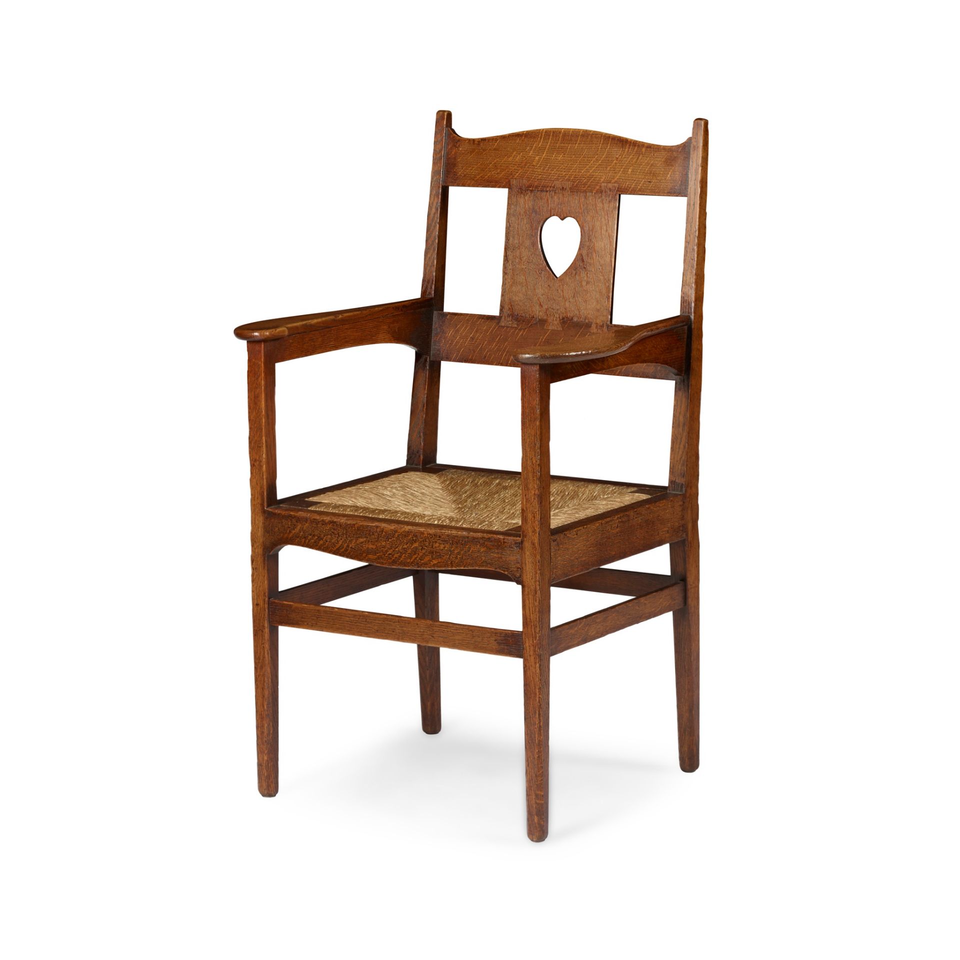 C.F.A. VOYSEY (1857-1941) (DESIGNER), F.C.NIELSON, LONDON (ATTRIBUTED MAKER) ARTS & CRAFTS ARMCHAIR,