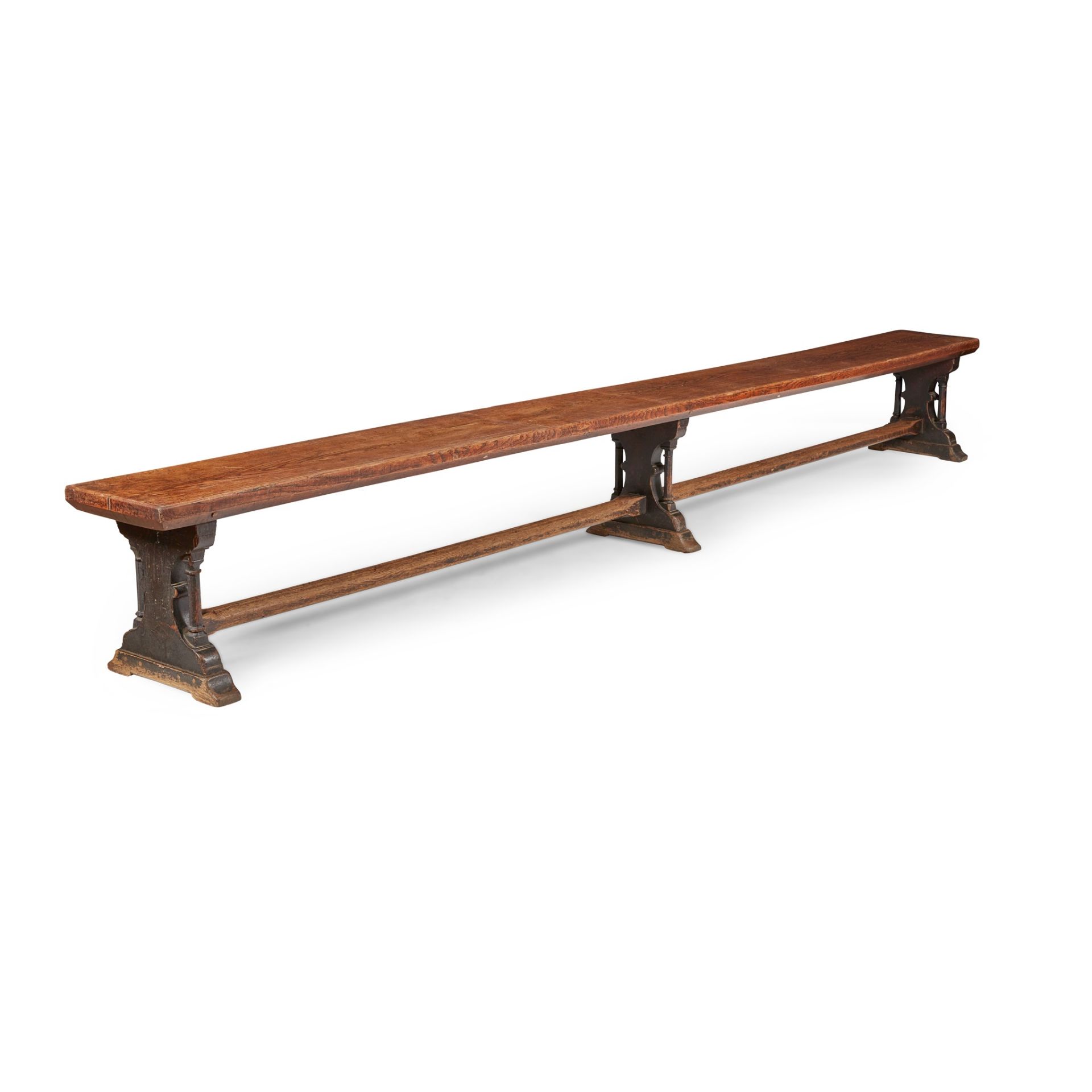 ENGLISH PAIR OF GOTHIC REVIVAL BENCHES, CIRCA 1870 - Image 3 of 3
