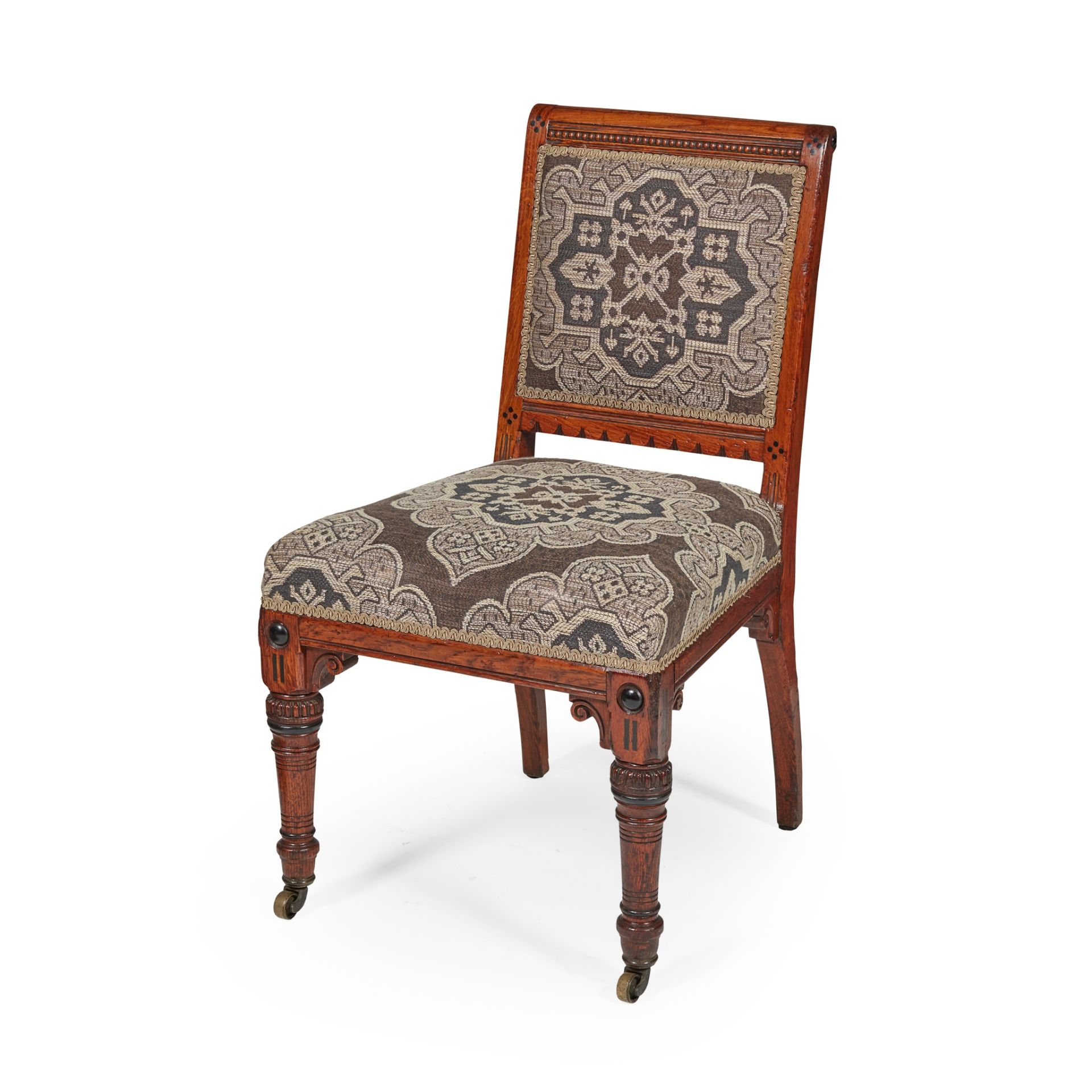 JAMES LAMB, MANCHESTER SET OF TWELVE AESTHETIC MOVEMENT DINING CHAIRS, CIRCA 1890 - Image 2 of 7