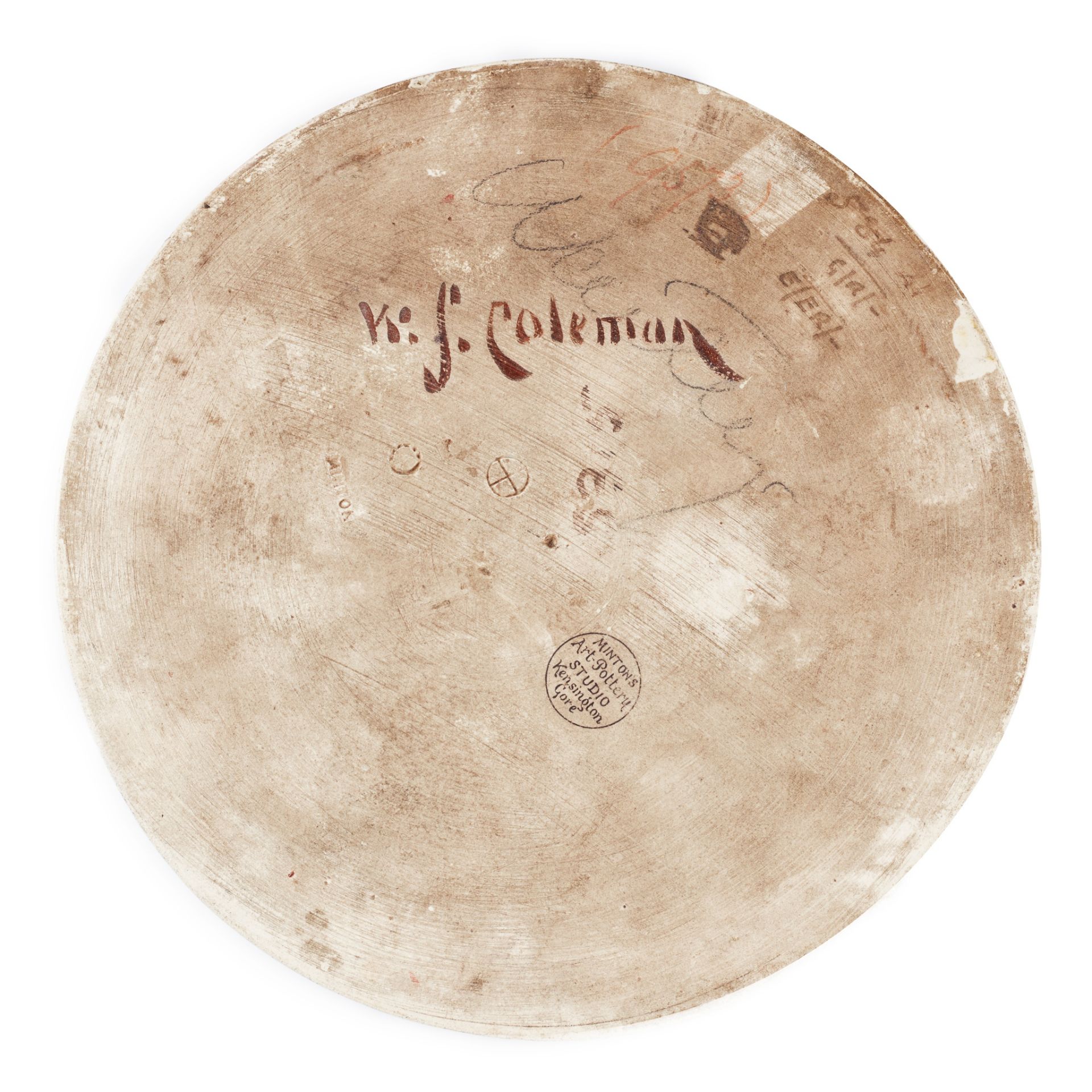 WILLIAM STEPHEN COLEMAN (1829-1904) FOR MINTON'S ART-POTTERY STUDIO PLAQUE, CIRCA 1870 - Bild 2 aus 2