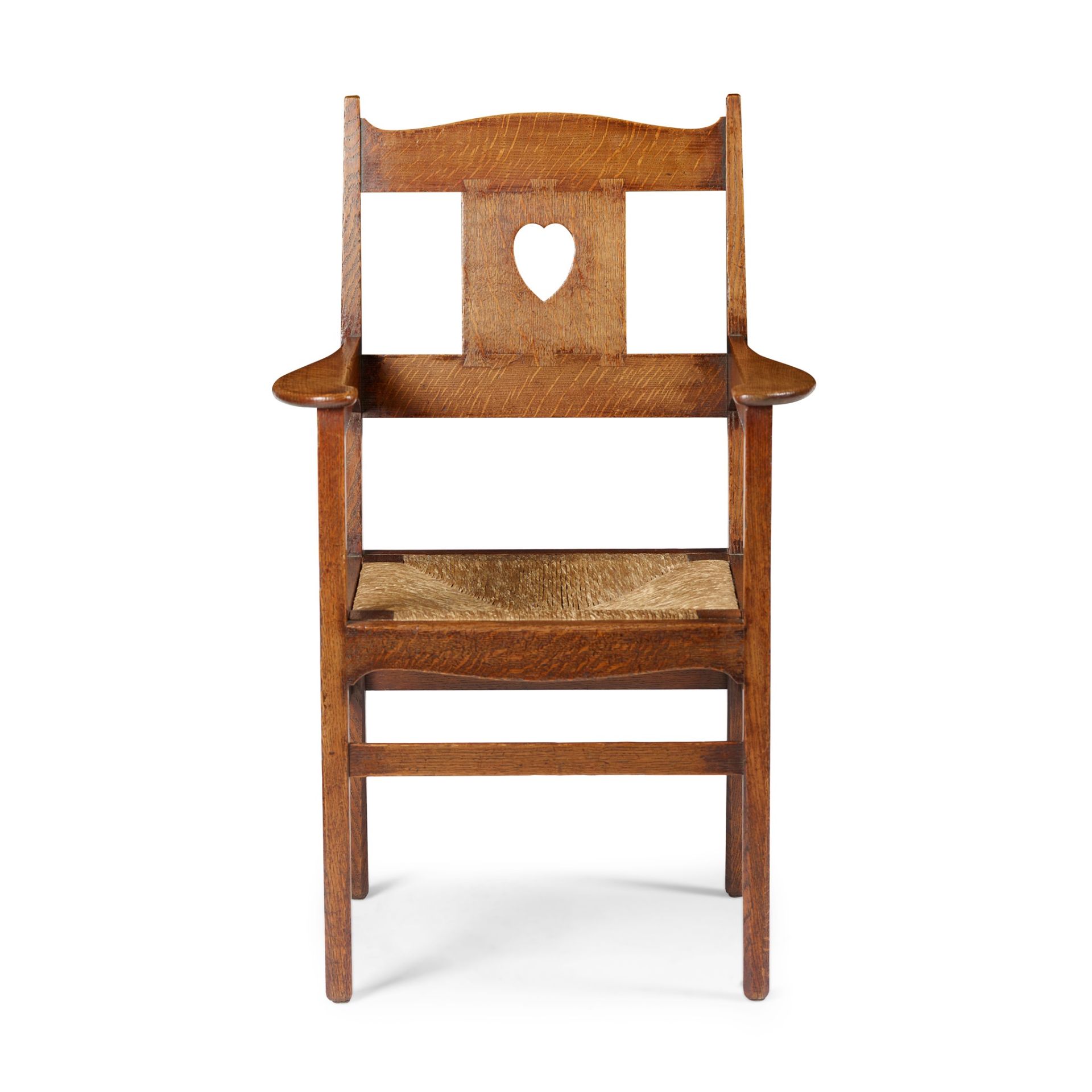 C.F.A. VOYSEY (1857-1941) (DESIGNER), F.C.NIELSON, LONDON (ATTRIBUTED MAKER) ARTS & CRAFTS ARMCHAIR, - Image 2 of 2