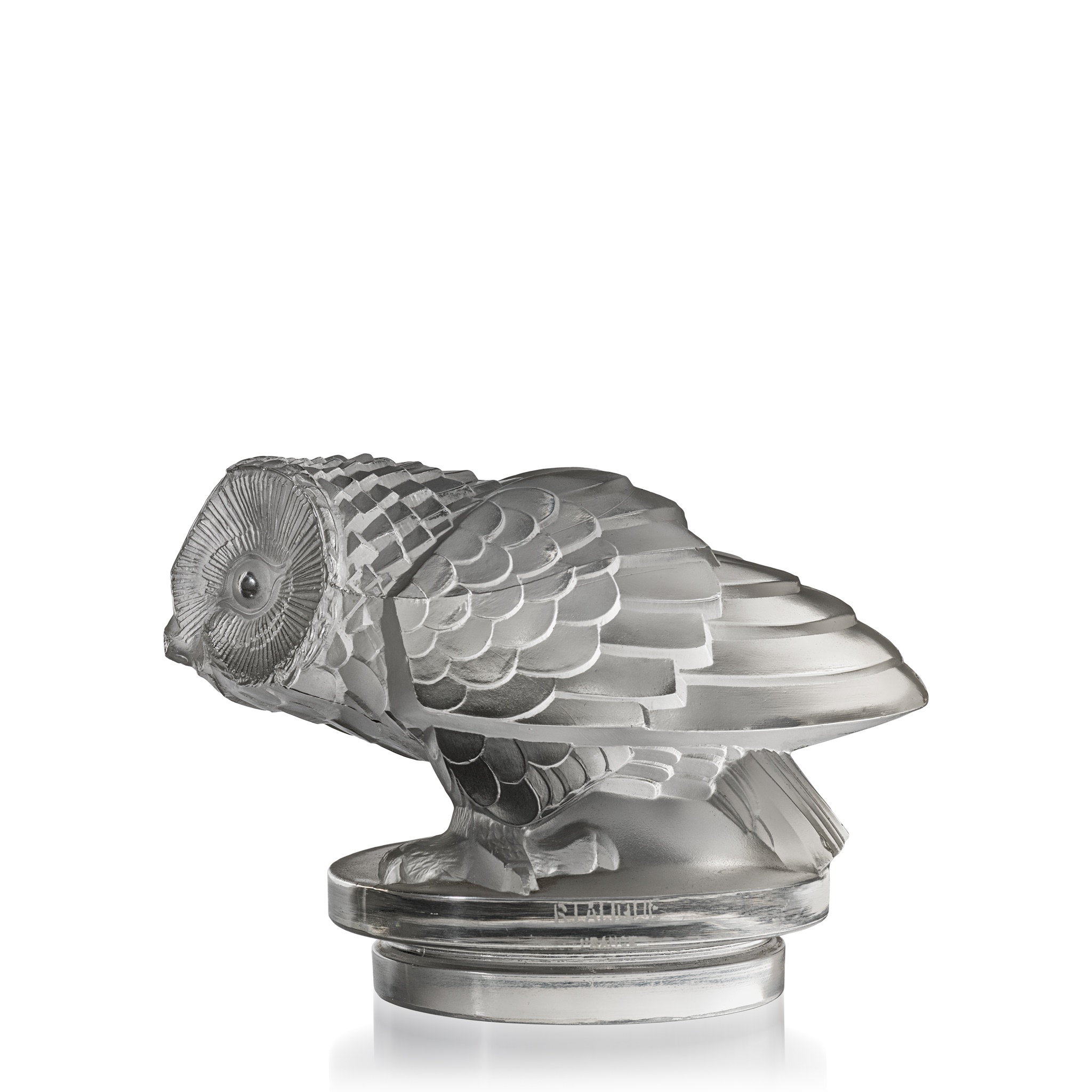 ◆ René Lalique (French 1860-1945) HIBOU CAR MASCOT, NO. 1181