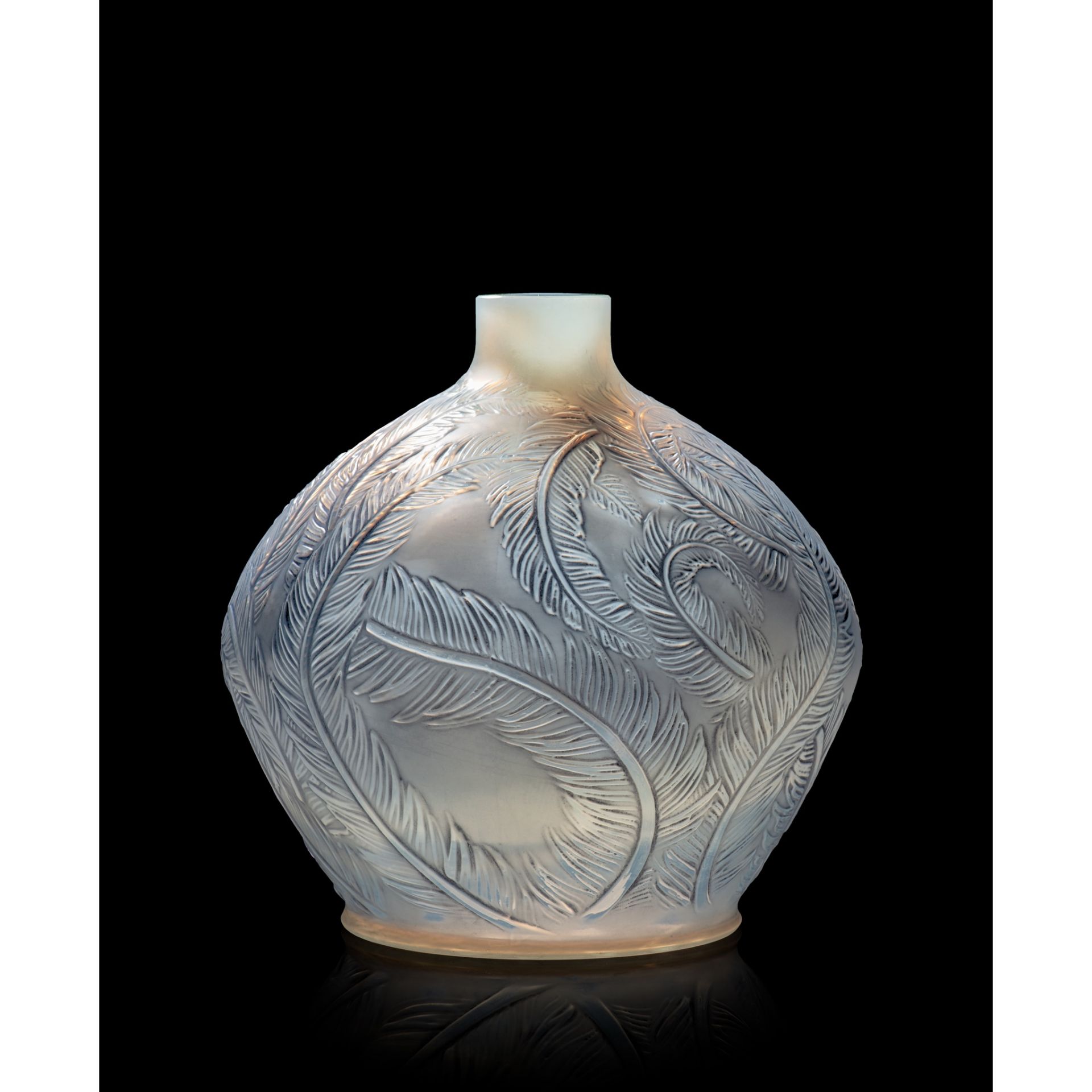 ‡ René Lalique (French 1860-1945) PLUMES VASE, NO. 944 - Image 2 of 2