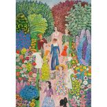 § Dom Robert (Guy de Chaunac-Lanzac) (French 1907-1997) The Flowering Garden - Study for Tapestry,