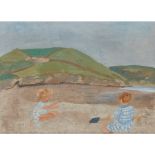 § Winifred Nicholson (British 1893-1981) Jake and Kate on the Beach, early 1930s