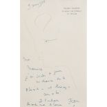 § Jean Cocteau (French 1889-1963) Letter, 1958