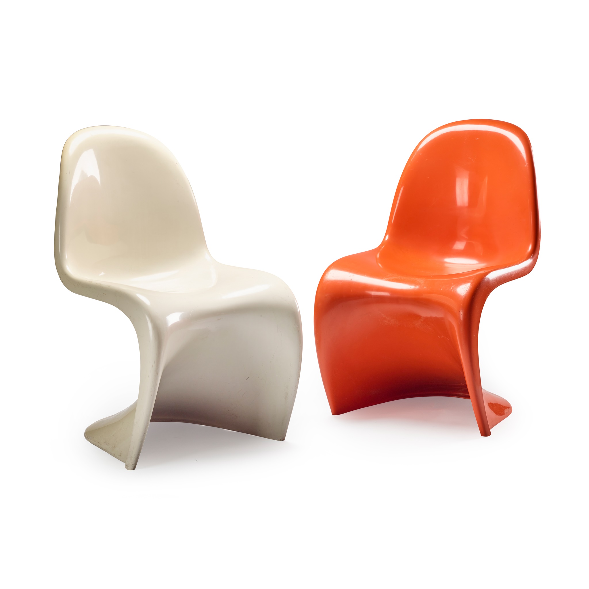 Verner Panton (Danish 1926-1998) Two 'Panton' Chairs, designed 1967