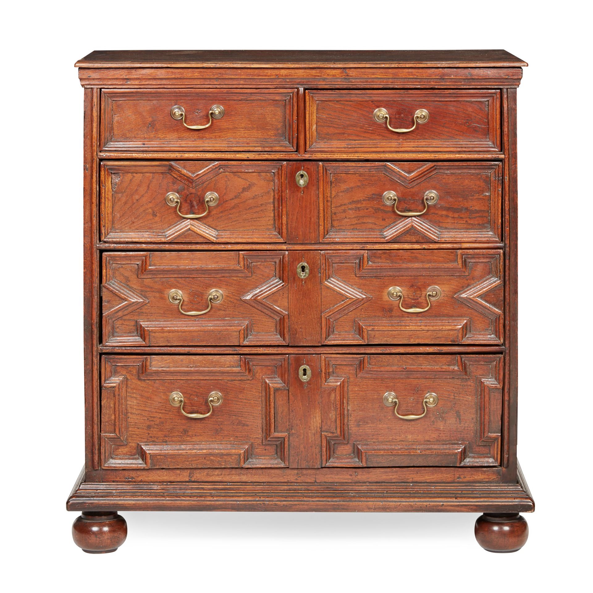 CHARLES II OAK CHEST OF DRAWERS 17TH CENTURY