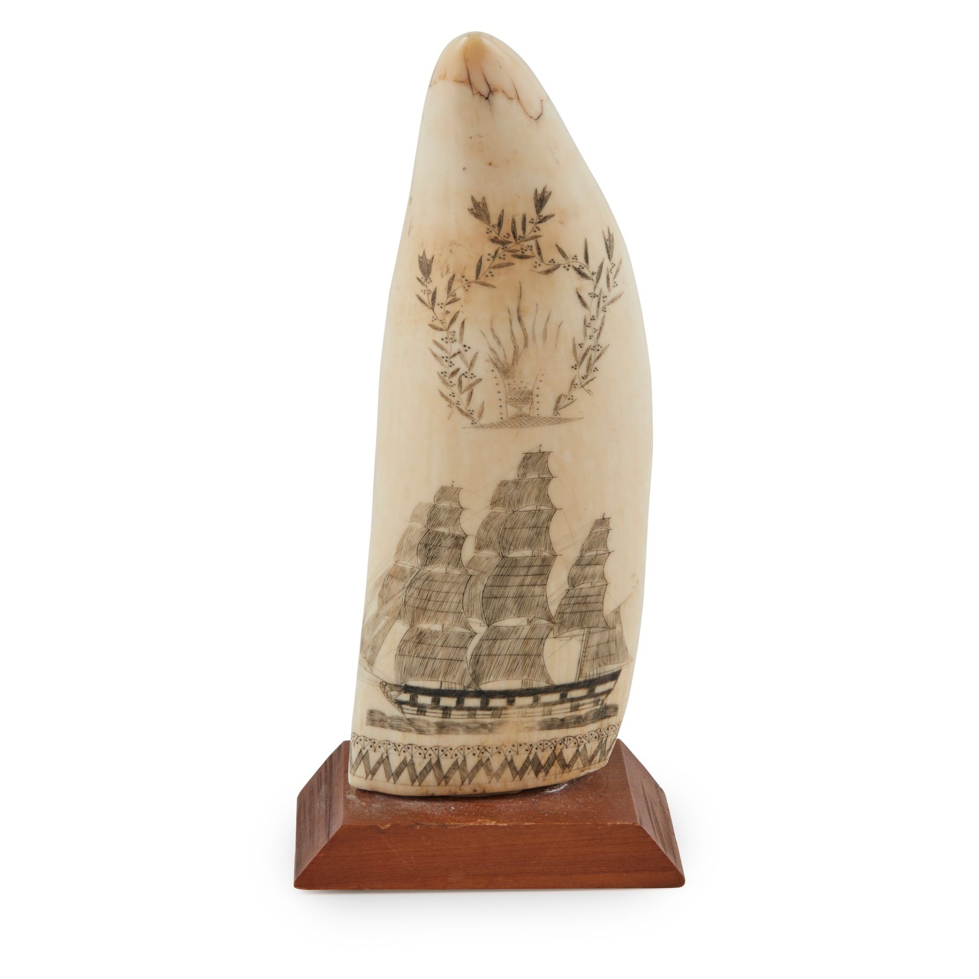 Y SCRIMSHAW WHALE'S TOOTH 19TH CENTURY - Image 2 of 2
