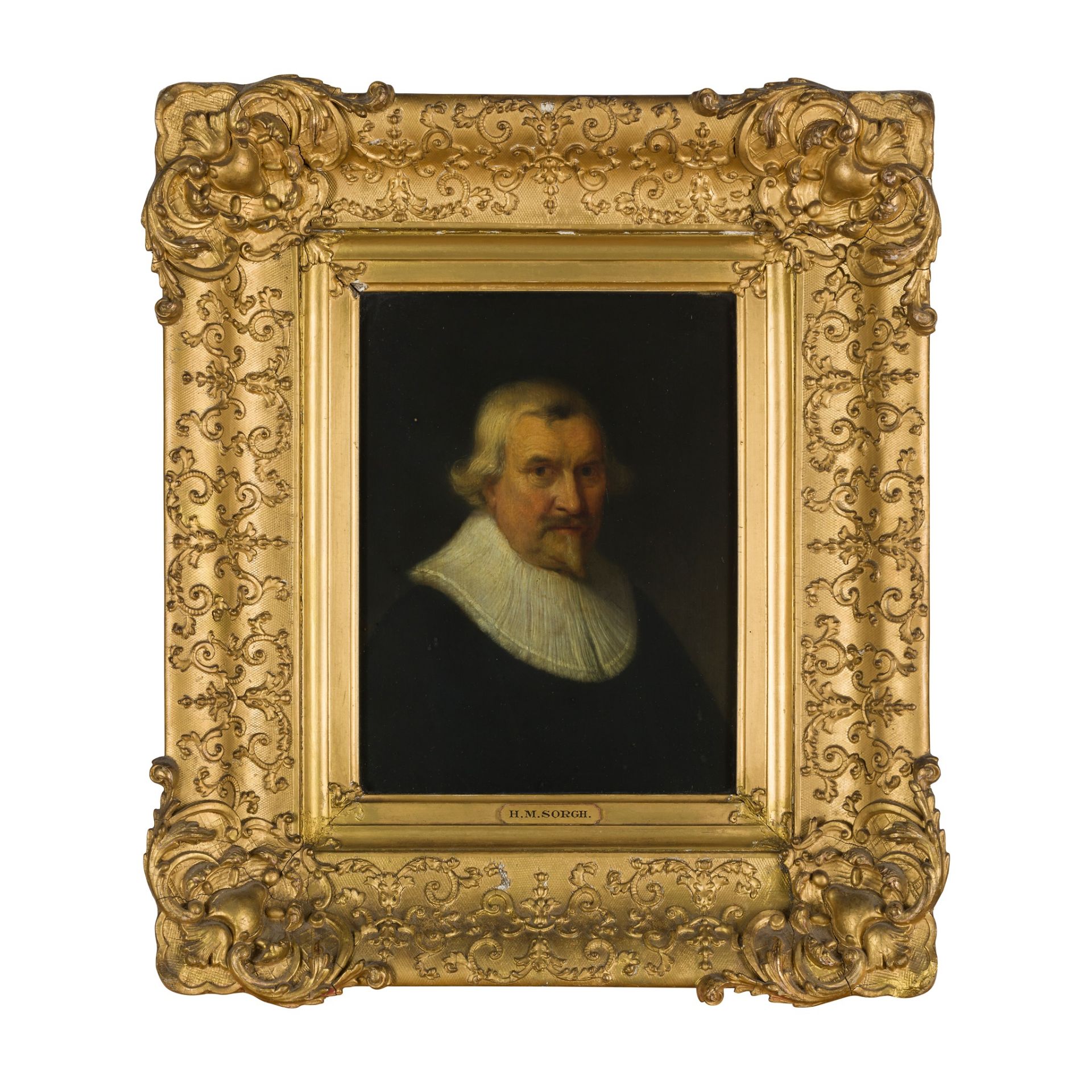 ATTRIBUTED TO HENDRICK MARTENSZ SORGH HEAD AND SHOULDER PORTRAIT OF A MAN WITH RUFF - Image 2 of 4