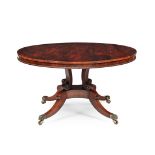 Y SCOTTISH REGENCY ROSEWOOD CENTRE TABLE, ATTRIBUTED TO WILLIAM TROTTER EARLY 19TH CENTURY