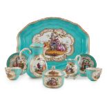 MEISSEN STYLE CABARET SET LATE 19TH CENTURY