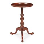 IRISH GEORGE III MAHOGANY TRIPOD TEA TABLE 18TH CENTURY, LATER ALTERED