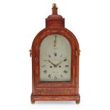 Y REGENCY ROSEWOOD, GONCALO ALVES, AND MARQUETRY BRACKET CLOCK, ROBERT ROSKELL, LIVERPOOL EARLY