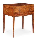 Y GEORGE III MAHOGANY, ROSEWOOD, AND MARQUETRY BIJOUTERIE TABLE 18TH CENTURY, LATER ADAPTED