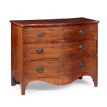 LATE GEORGE III MAHOGANY SERPENTINE CHEST OF DRAWERS EARLY 19TH CENTURY