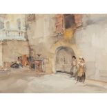 § SIR WILLIAM RUSSELL FLINT P.R.A., P.R.W.S., R.S.W., R.O.I., R.E. (SCOTTISH 1880-1969) OUTSIDE THE