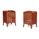 PAIR OF GEORGE III MAHOGANY BEDSIDE COMMODES LATE 18TH CENTURY