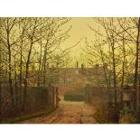 ◆ JOHN ATKINSON GRIMSHAW (BRITISH 1836-1893) EVENING IN KNOSTROP