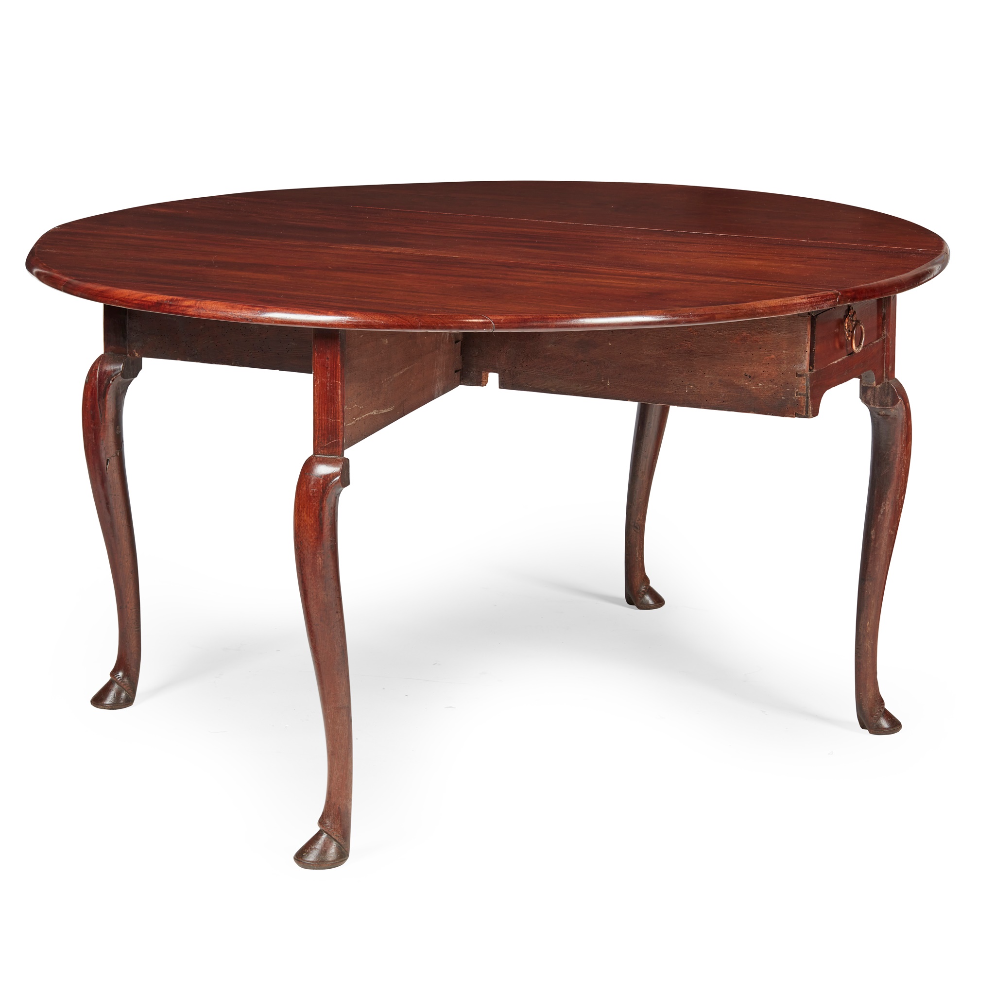 IRISH GEORGE II MAHOGANY DROP-LEAF DINING TABLE MID 18TH CENTURY - Image 2 of 2