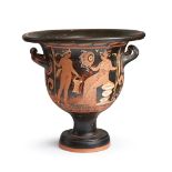 ANCIENT GREEK APULIAN RED FIGURE BELL KRATER SOUTH ITALY, 400-300 BCE