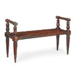 REGENCY OAK HALL SEAT, IN THE MANNER OF GEORGE BULLOCK EARLY 19TH CENTURY