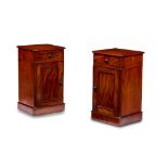 PAIR OF MAHOGANY BEDSIDE CABINETS 19TH CENTURY, WITH ALTERATIONS